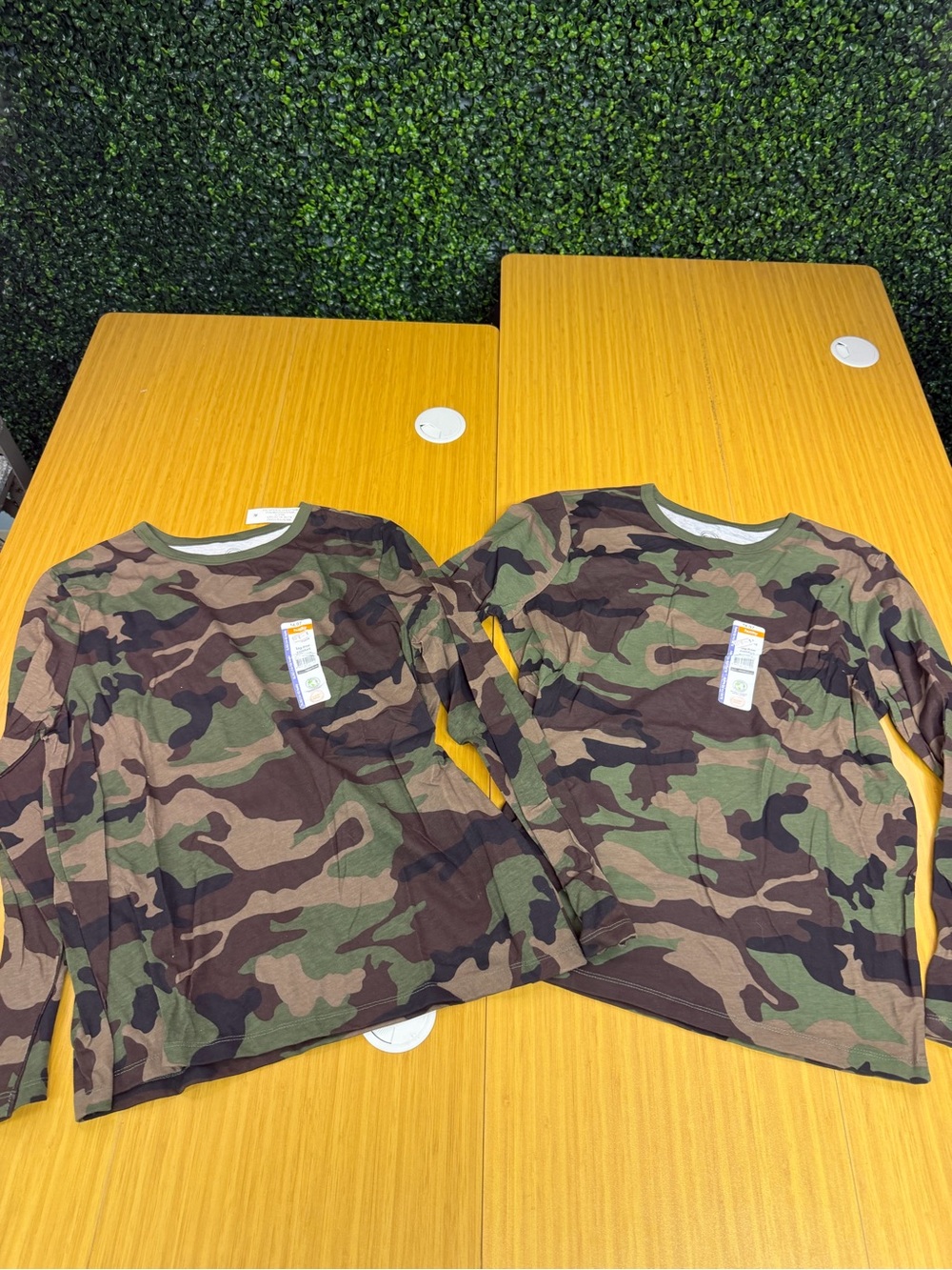 Lot Of 2 Wonder Nation Camouflage Shirt Boys XL 14-16 HUSKY Long Sleeve Shirt